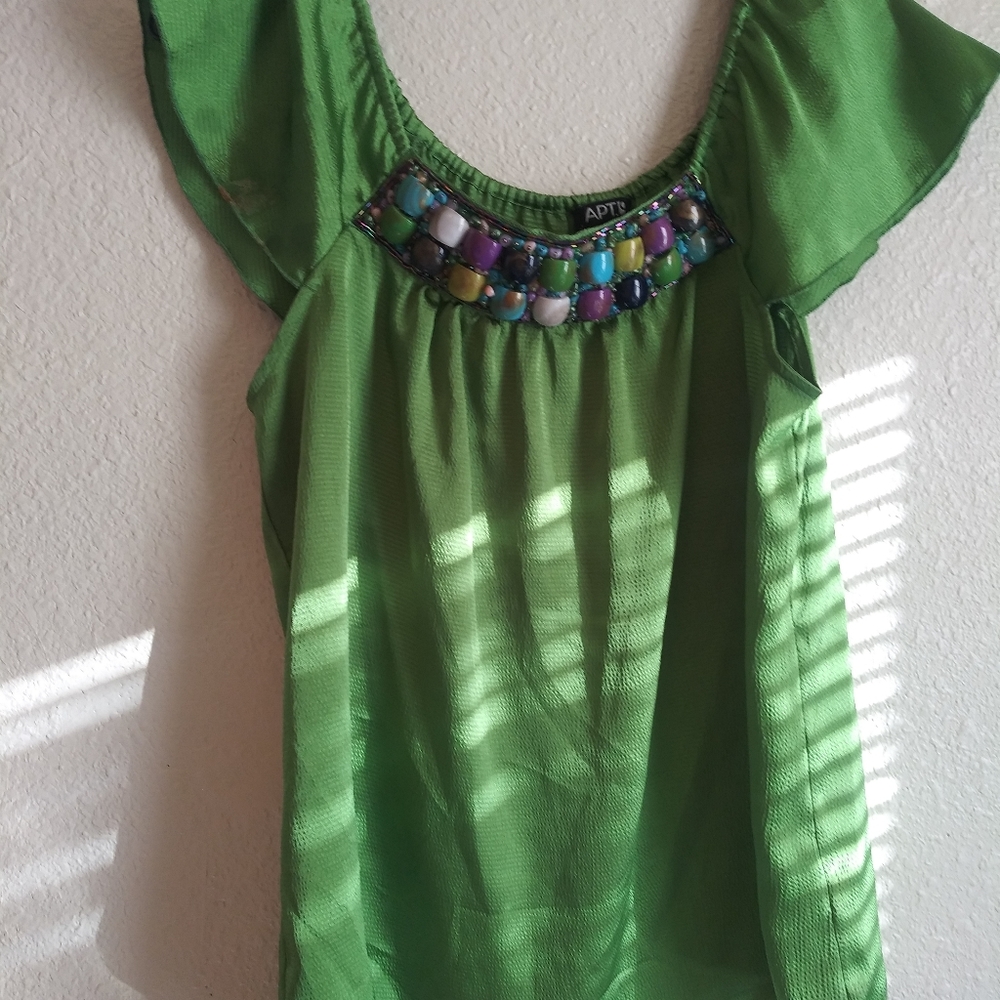 Green blouse